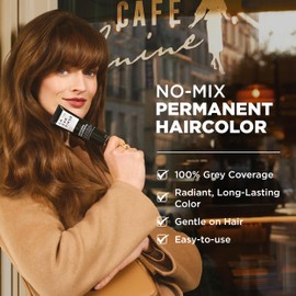 Lazartigue Emulsion Colorante, 7.00 Blonde, Ammonia-Free Permanent Hair Color, 100% Grey Coverage, with Camellia Oil, Vegan, 2 fl.oz – No Mix, Ready-to-Use