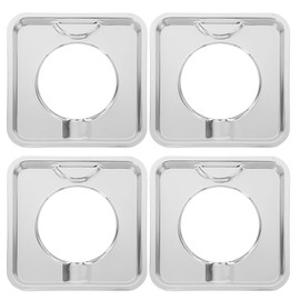 Angoily 4pcs Square Gas Stove Burner Drip Pans Heavy Duty Heat Resistant Covers for Oil Splatter Prevention Compatible with Electric and Gas Range Easy to Clean Maintain