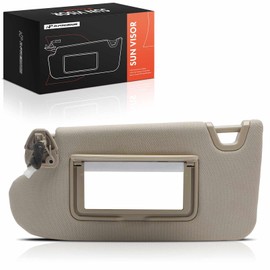 A-Premium Driver Left Side Sun Visor Compatible with Nissan Altima 2013 2014 2015 2016 2017 2018 - with Vanity Mirror, with Vanity Light, Beige Color - Replaces 964013TA2A