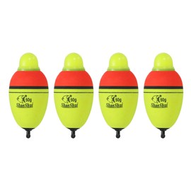 PATIKIL 4pcs 60g/2.1oz Lighted Fishing Slip Bobber EVA Light Up Fishing Float Night Fishing Yellow