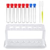 DRERIO 6 Pcs Test Tube Clear Test Bottle Rack 100ml