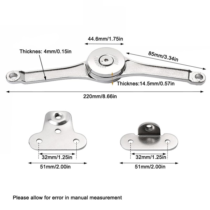 2 Pack Lid Support Hinge, Heavy Duty Support Buffer Hinge