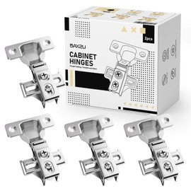 1/2" Overlay Soft Close Cabinet Door Hinges 2 Pair (4 Pcs)– 105° Self Closing Hidden Cabinet Hinges for Face Frame & Frameless Kitchen Cabinets, Brushed Nickel