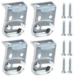 4 Pcs Metal Window Shade Brackets, Roller Window Shade Inside and Outside Mount Brackets, Curtain Rod Holder with Screws ﻿