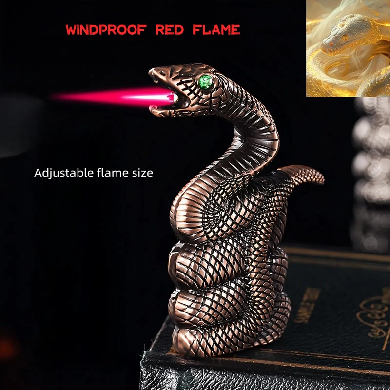 NINSI Butane Torch Lighter, Snake Lighter with Red Jet Flame,