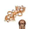 Soumimi Rhinestone Flower Hair Clips for Women Champagne Crystal Hairpins