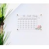 Large Clear Acrylic Monthly Calendar for wall | Dry-Erase Message