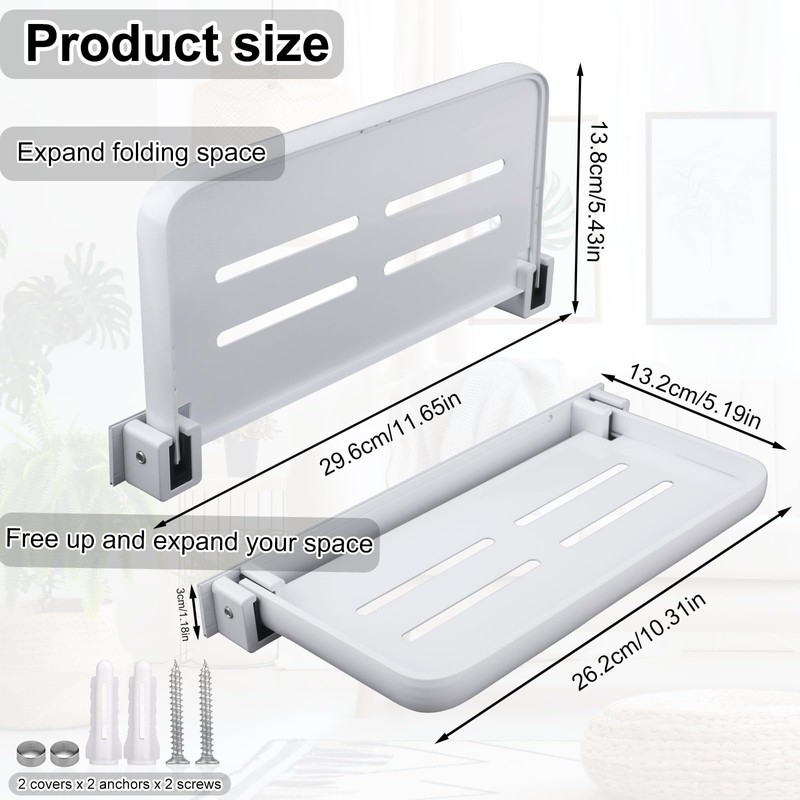 PEUTIER RV Shelf, RV Aluminum Foldable Shelf 90 Degree Foldable