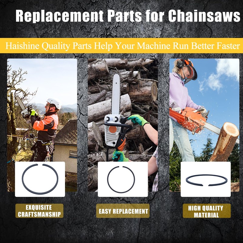 Haishine 46mm Piston Ring Fit for Husqvarna 51 55 Rancher