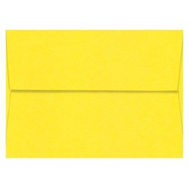 Yellow A7 Envelope 5 1/4 x 7 1/4 - Poptone Lemon Drop, 50 pack