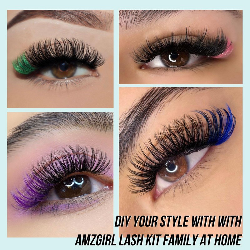 Lash Clusters Kit 320Pcs,40D Eyelash Extension Kit,Lash Bond and Seal
