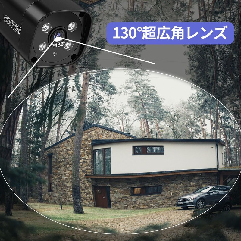 (Double Antenna, Two-Way Calling, Wide Angle) Security Camera, Wireless, Outdoor,