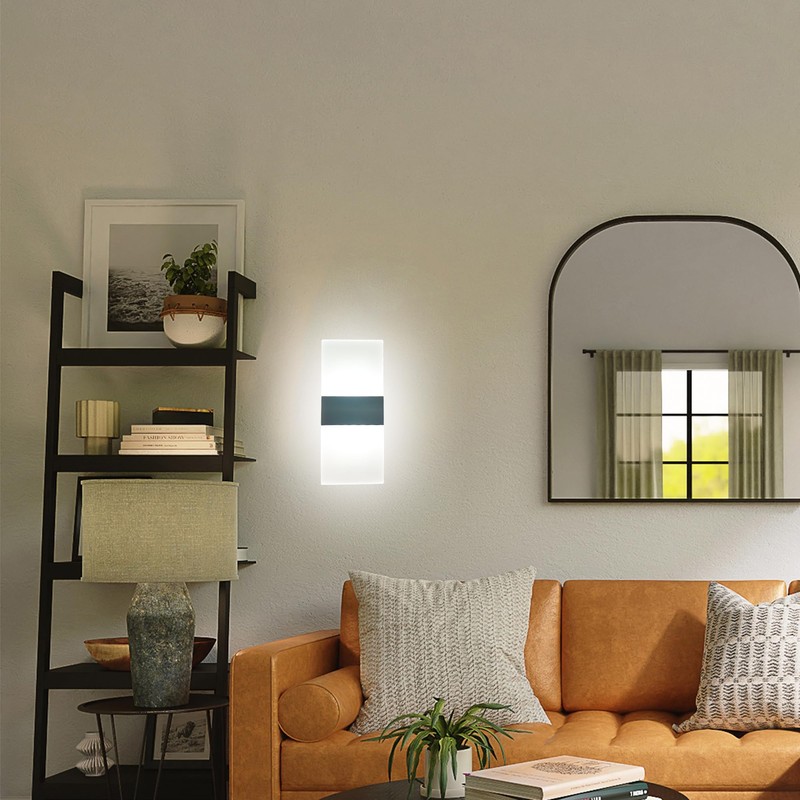 FelRelWel Modern Wall Sconces,Rechargeable USB Battery Operated,2 PCS Acrylic LED