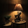 North American Bull Moose Table Lamp with a 12-Inch Diameter