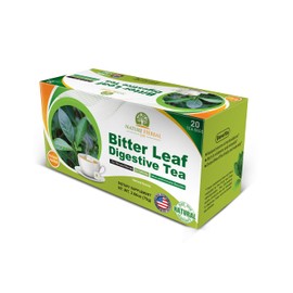 Bitter Leaf Digestive Tea. Caffeine Free. (20) Herbal Tea Bags Made in USA