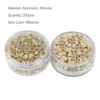 200Pcs Beads Silicone Aluminium Micro Nano Rings 5.0x3.0x3.0 mm Lined