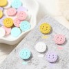 Nail Art Macaron Smile Button Charms 5-Piece Pack 5 Types (W9A62AB) / 네일아트 마카롱 스마일 단추 파츠 5개입 5종 (W9A62AB)