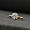 Radianta 2Ct Moissanite Engagement Rings, Moissanite Solitaire Ring in 18K
