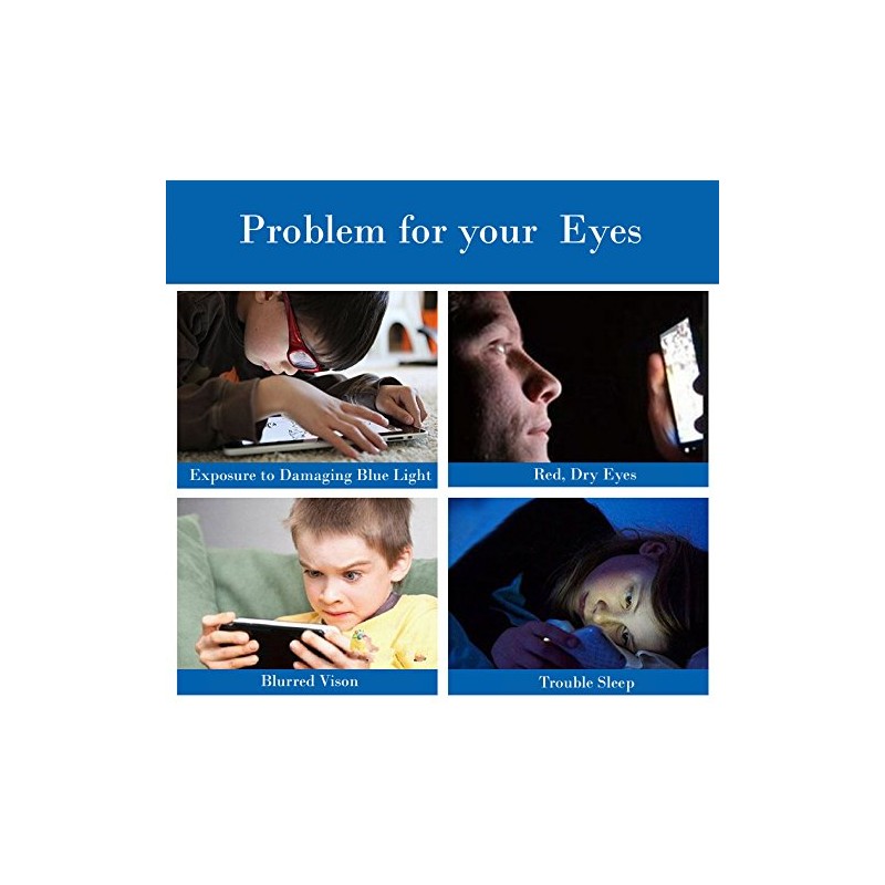 Multifocus anteojos + anti azul bloque de luz filtro reduce