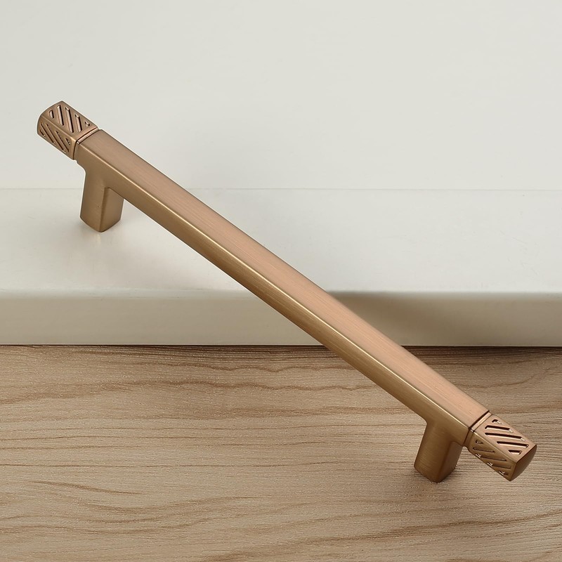 KNOKLOCK 10 Pack 5 Inch(128mm) Kitchen Cabinet Handles Champagne Bronze