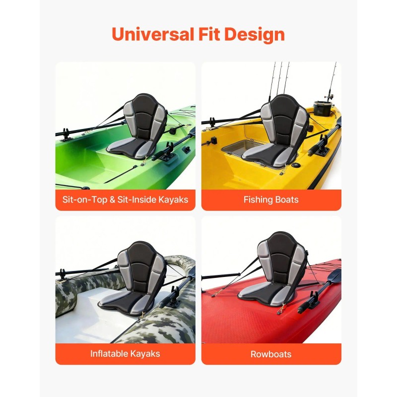 1 Pack 1" Thick Universal Kayak/Paddle Board Seat Back Support