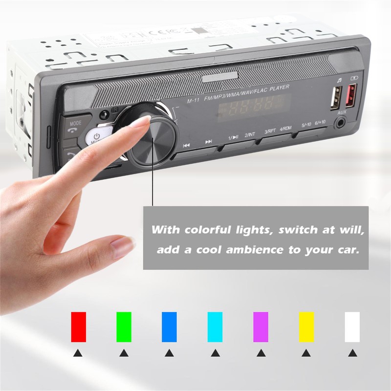 12V Car MP3 Player Bluetooth Handsfree FM Car Radio Large