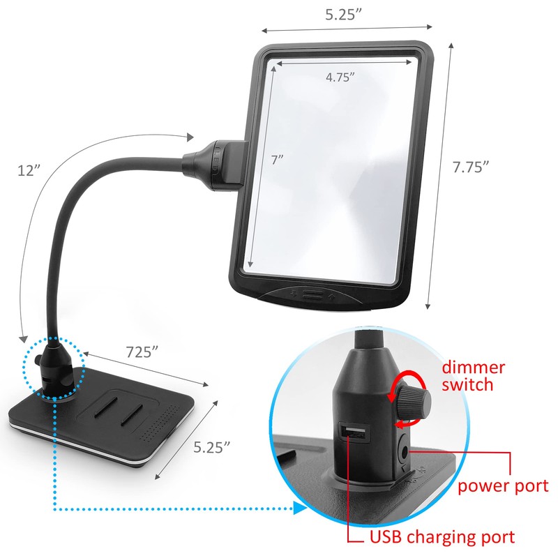 M MAGDEPO 4X Gooseneck Magnifying Lamp Lighted with 28 SMD