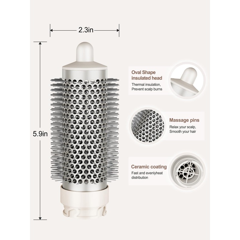YTCHYYSK Round Volumizing Brush Attachment Compatible With Shark FlexStyle Blow