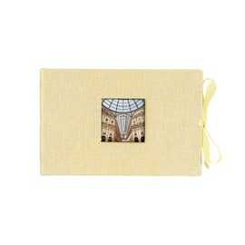 Kolo Noci Small 4x6 Photo Album, Holds 24 Photos, Ideal for Weddings and Baby Books, Yellow Chambray