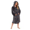 Daisy Dreamer Womens Hooded Dressing Gown Robes Flannel Fleece Long