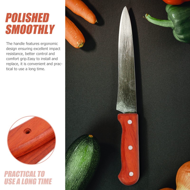 DOITOOL 2Pcs Wood Knife Scales Kitchen Knife Handle Replacement Kitchen