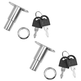 Set of 2 ZONADAH Sliding Door Window Lock 32mm Convenient Cylinder Lock with Keys Door Lock Wardrobe Lock for Drawer Office File Cabinet Alloy Furniture Hardware