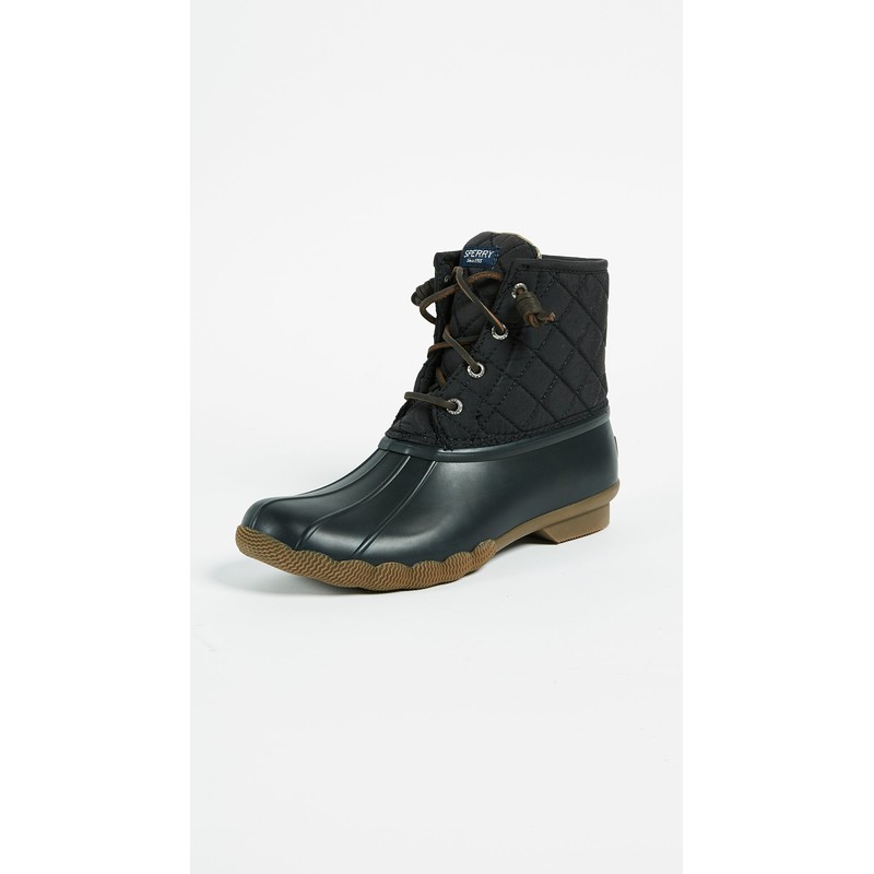 Sperry Women's Saltwater Boots, Black, 7.5 W