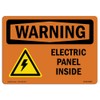 OSHA Warning Sign - Electric Panel Inside with Symbol |