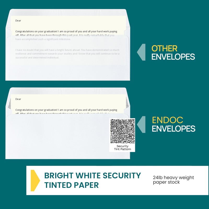 #10 Single Window Security Envelopes Self Seal - 500 Count