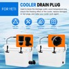 Vicue Updated Cooler Drain Plug Replacement Set Fit for Yeti/Roadie