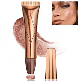 Cream Contour Beauty Wand KXAMELIE Liquid Contour Stick with Cushion Applicator Silky Liquid Bronzer Stick Waterproof Lightweight Face Concealer Contouring with Natural