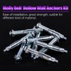 30Pcs M6×65 Heavy Duty Zinc Plated Steel Molly Bolt Assortment