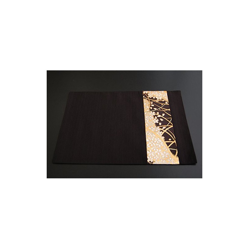 Japanese Style Tea Mat, Japanese Pattern, Golden Brocade, Obi Style
