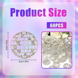 60pcs Glitter Disco Ball Table Confetti, Disco Theme Party Confetti Table Scatter Confetti Centerpieces Decorations for 70s 80s Hippie Engagement Birthday Celebrations Party Favors Supplies