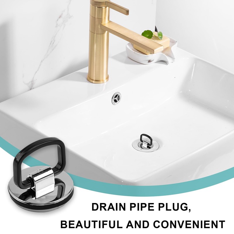 brileze Sink Plug Universal Chrome Bath Plug Replacement 45mm Drain