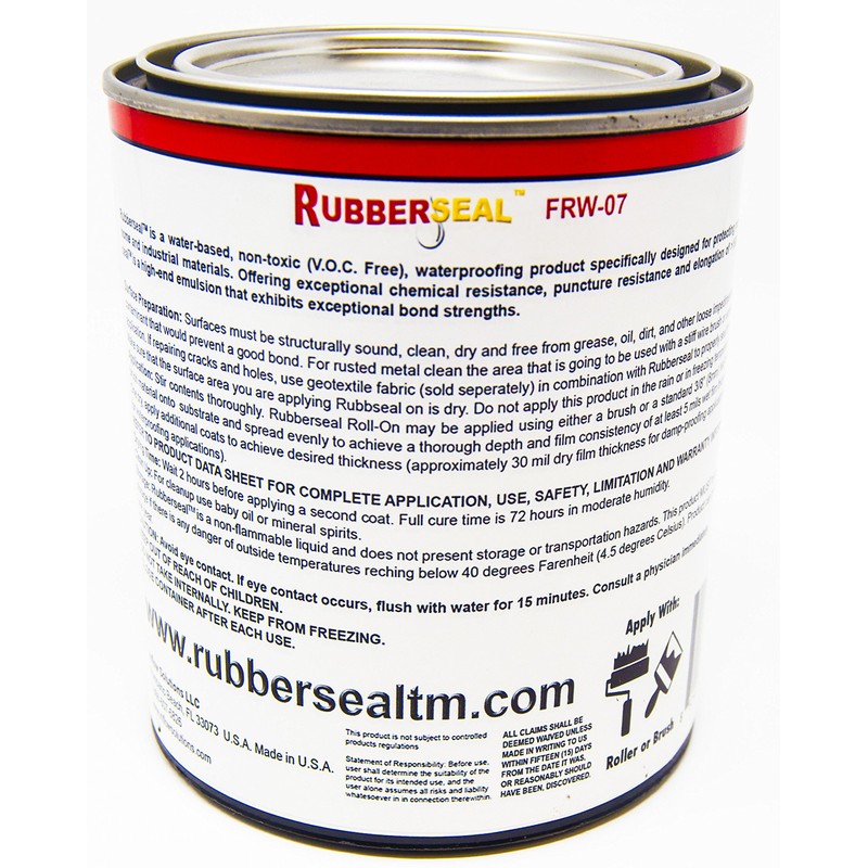 Rubberseal Liquid Rubber Waterproofing and Protective Coating - Roll On