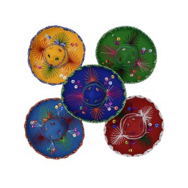 JRStoreMX 5 Mini Sombreros Mexicanos Charro , Mariachi - Decoración Fiesta Mexicana -