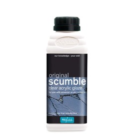 Polyvine Original Scumble Glaze – Decorative Clear Acrylic Glaze for Walls & Furniture – Water-Based Translucent Colourant Medium for Colour Washing, Marbling & Stippling – 1 Hr Working Time