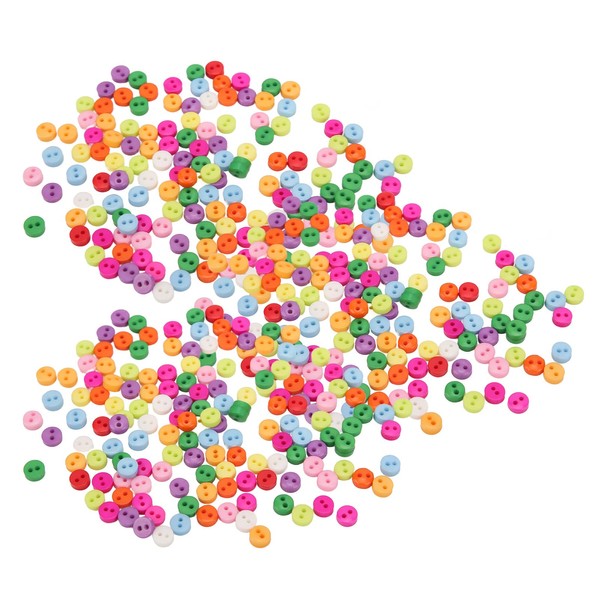 500 Botones de Costura, 6 Mm, Cuadrado, Redondo, Triangular, Botón