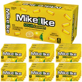 Mike and Ike Sour Lemon Candy, 0.78 Ounce Box (Pack of 24), Chewy Candy, Vending Machine Candy, Yellow Candy