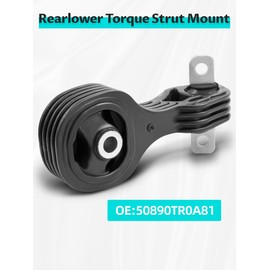 Engine Motor Mount Rear Lower and Transmission Torque Strut Mount Compatible with Honda Civic 2012-2015 L4 1.8L Automatic, Replaces A65048, 9748, EM7116, 50890-TR0-A81