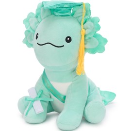 Tezituor 2026 Graduation Axolotl Plush Toy, 8" Cute Graduation Stuffed Animal Gift for Boys and Girls Graduates, Congrats Grad Keepsake, Mint