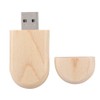 Oval Maple Wooden Shell USB 3.0 Flash Memory Drive Storage