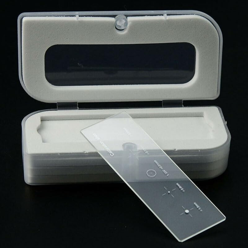 Microscope 0.01mm 5 Scales Microscope Stage Calibration Slide Micrometer